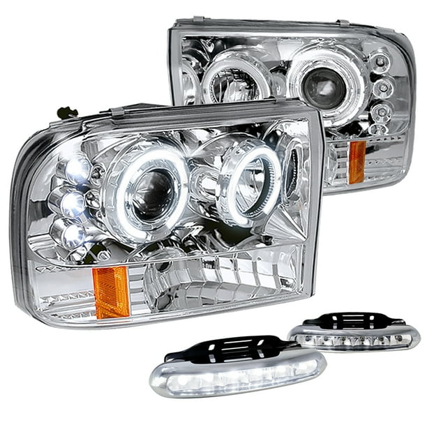 For 2005-2007 Ford F250/350/450/550 2005 Excursion Clear Headlights SMD LED DRL For 2005-2007 Ford F250/350/450/550 2005 Excursion Clear Headlights SMD LED DRL